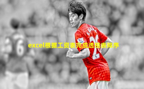 excel根据工资表完成透视表排序