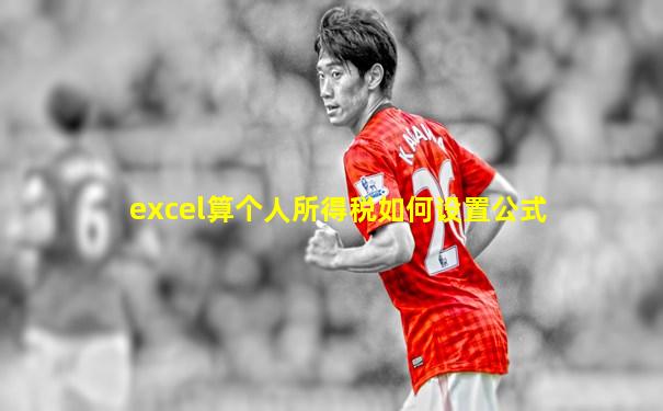 excel算个人所得税如何设置公式