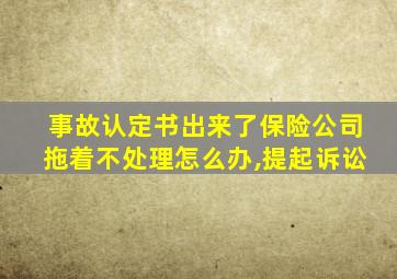 事故认定书出来了保险公司拖着不处理怎么办,提起诉讼