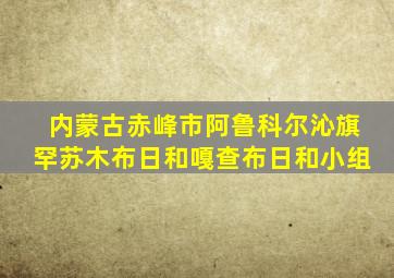 内蒙古赤峰市阿鲁科尔沁旗罕苏木布日和嘎查布日和小组