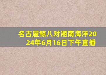 名古屋鲸八对湘南海洋2024年6月16日下午直播