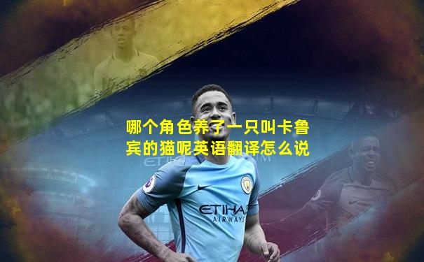 哪个角色养了一只叫卡鲁宾的猫呢英语翻译怎么说