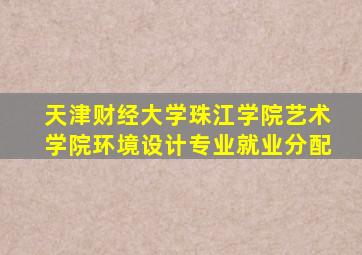 天津财经大学珠江学院艺术学院环境设计专业就业分配