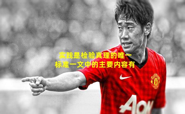 实践是检验真理的唯一标准一文中的主要内容有
