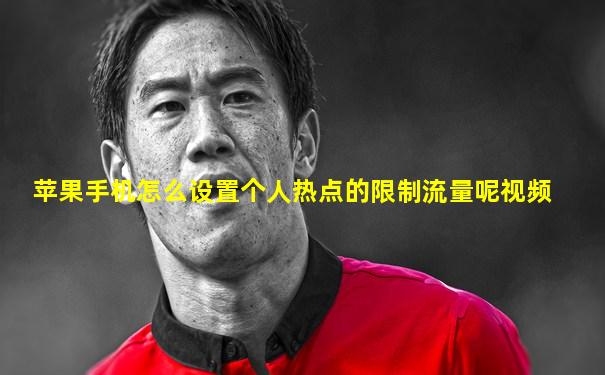 苹果手机怎么设置个人热点的限制流量呢视频
