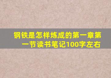 钢铁是怎样炼成的第一章第一节读书笔记100字左右